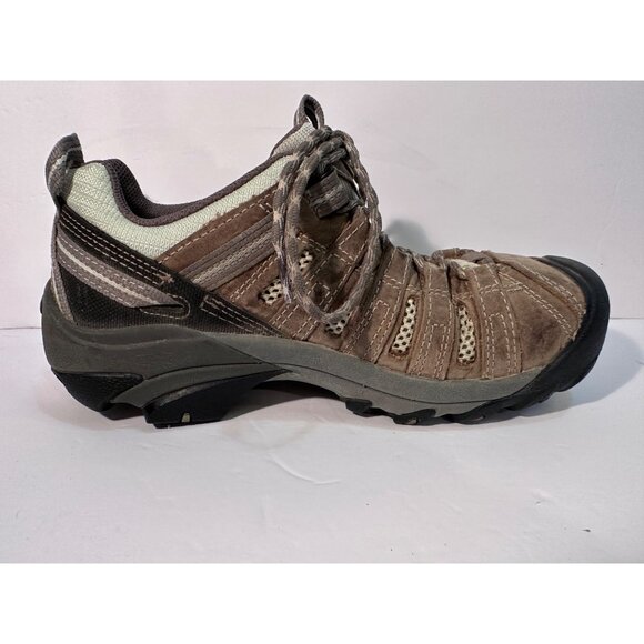 Keen Flint Steel Toe Womens Brown/Gray Hiking Shoes Size 7.5 Outdoor Adventure F - Picture 4 of 11